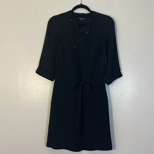 Warehouse UK | Black asymmetrical dress Women’s size UK 10 US 6 drawstring waist